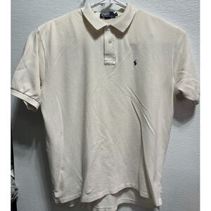 Polo Ralph Lauren Short‎ Sleeve Polo Shirt Cream Colored Size XL